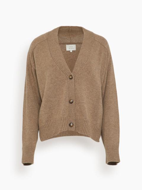 Kaia V Neck Cardigan in Taupe Melange