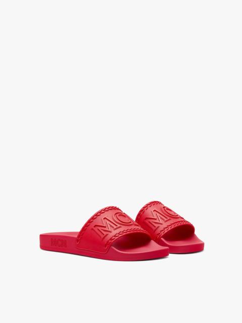 MCM Women’s Big Logo Rubber Slides