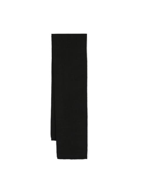 Moschino logo-intarsia wool-blend scarf