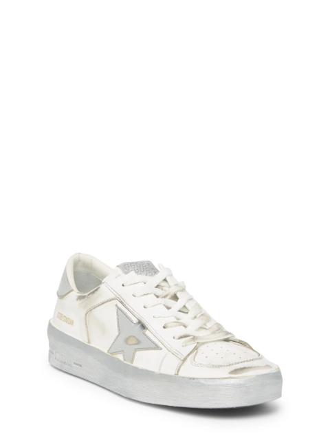 Stardan Low Top Sneaker in White/Silver