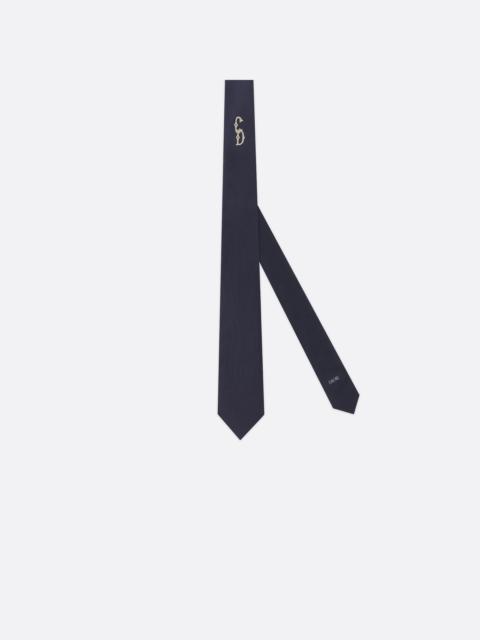 Dior CD Interlaced Signature Tie
