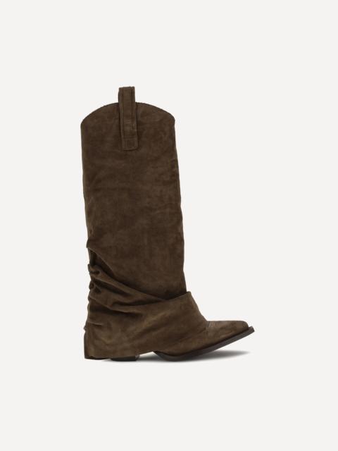 R13 Suede Cowboy Boots