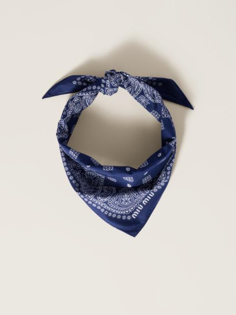 Miu Miu Printed poplin scarf
