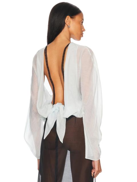 CHRISTOPHER ESBER Latticed Lace Shrug Top