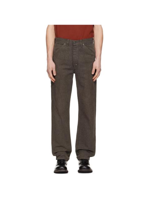 RRL by Ralph Lauren Brown Hamilton Flat Front Trousers