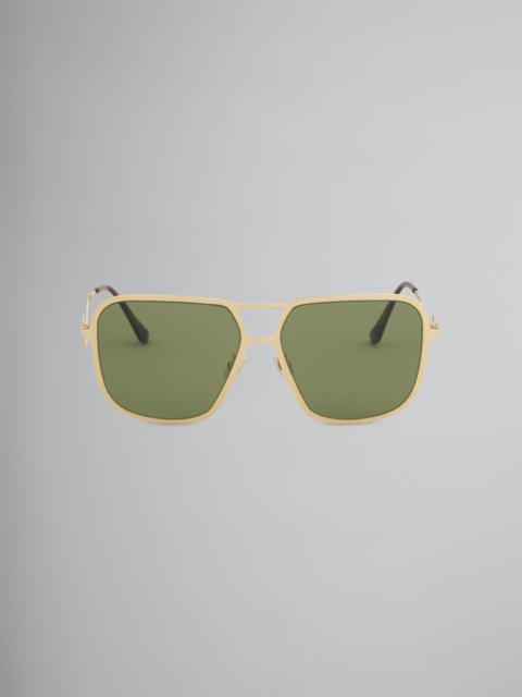 Marni GREEN HA LONG BAY METAL SUNGLASSES