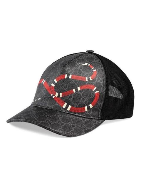 GUCCI Kingsnake print GG Supreme baseball hat