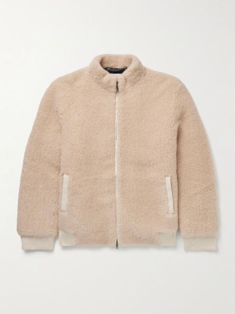 God’s True Cashmere Cashmere-Fleece Bomber Jacket