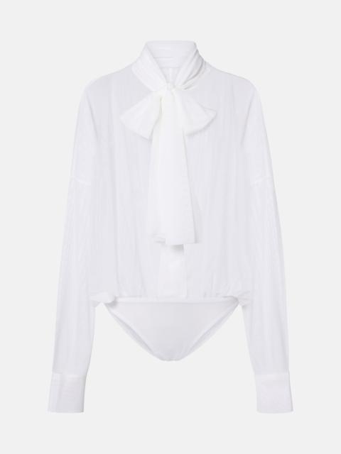 NORMA KAMALI Oversized bow-detail bodysuit