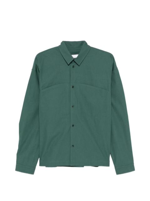 sage NATION Oval oversized pocket shirt