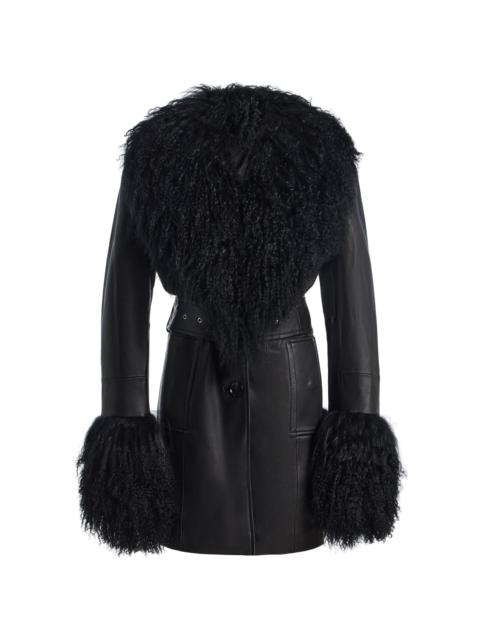 STAND STUDIO Mimmi Belted Leather Jacket