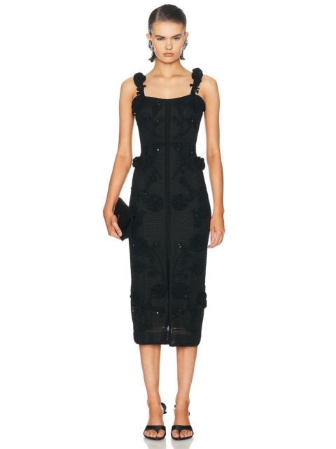 CAROLINA HERRERA Thin Strap Crochet Dress