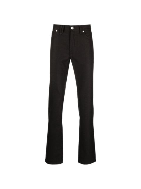 low-rise slim-fit tapered trousers