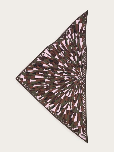 PUCCI BAIADERA PRINT SILK TRIANGLE SCARF