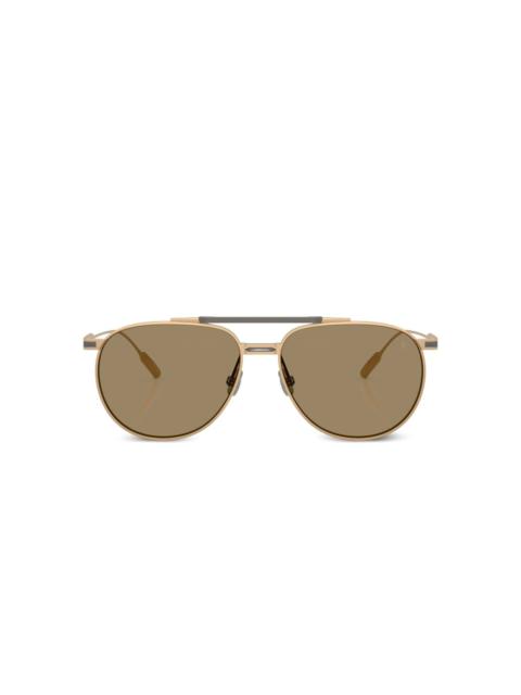 Brunello Cucinelli pilot-frame sunglasses