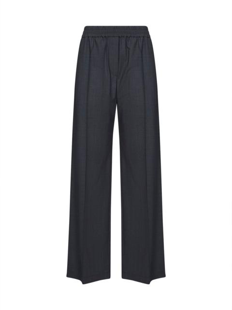 Brunello Cucinelli Dark grey Tropical Luxury wool Loose Track trousers