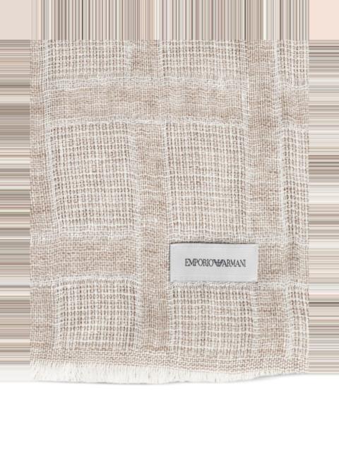 EMPORIO ARMANI Linen scarf
