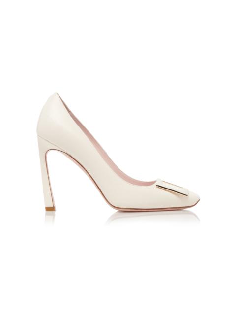 Roger Vivier Belle Vivier Trompette Leather Pumps white
