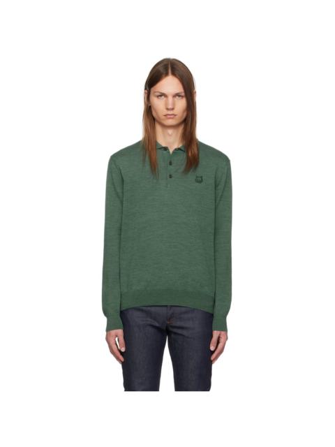Maison Kitsuné Green Bold Fox Head Patch Polo