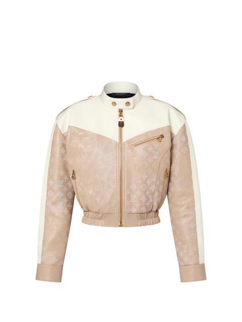 Louis Vuitton Cropped Mahina Monogram Leather Jacket