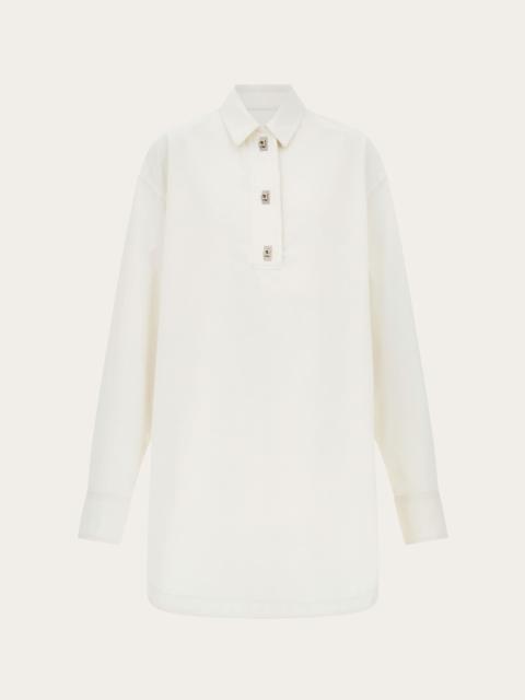 FERRAGAMO Cotton and silk shirt dress