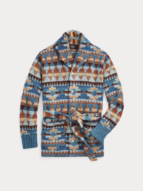RRL by Ralph Lauren Hand-Knit Linen-Blend Belted Cardigan
