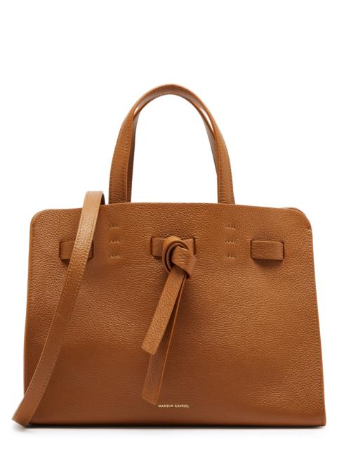 Sun leather top handle bag