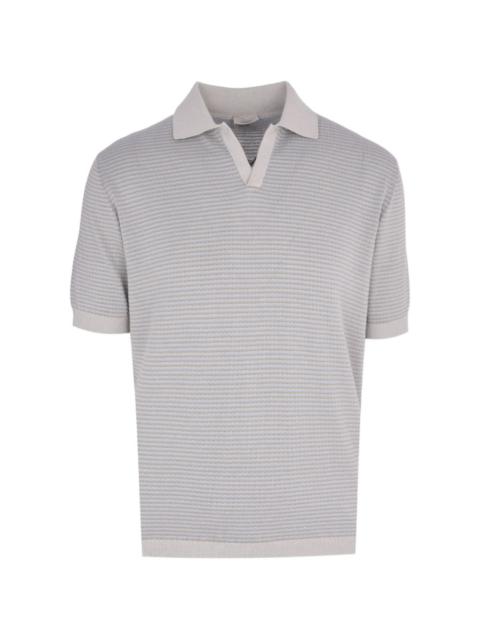 AGNONA knitted striped polo shirt