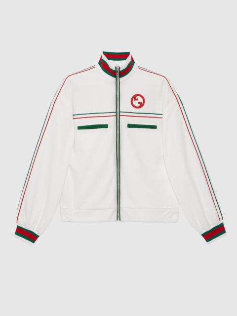 GUCCI Technical jersey zip jacket with Web