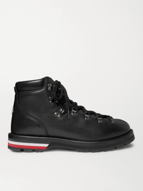 Moncler Striped Full-Grain Leather Boots
