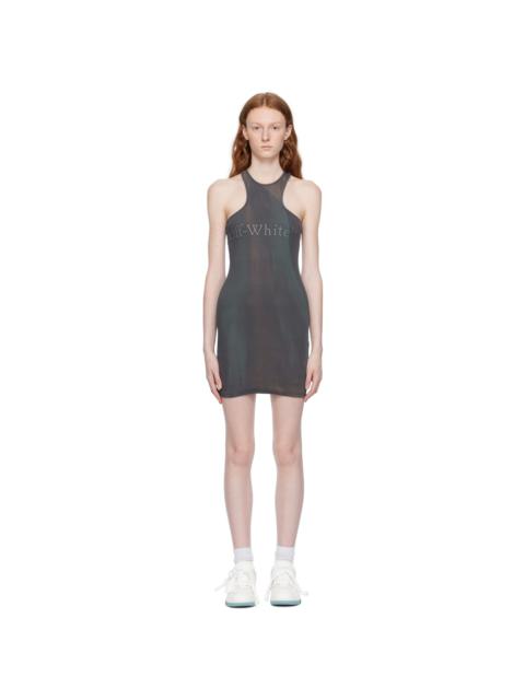 Off-White Gray & Tan Laundry Minidress