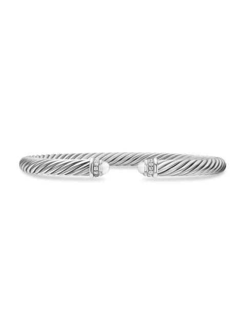 DAVID YURMAN Women's Cable Classics Color Bracelet with Pavé Diamonds - Pearl