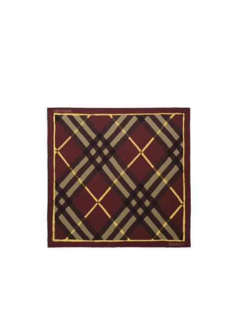 Burberry Watercolour check silk scarf