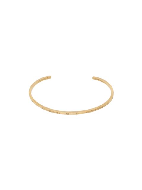 Maison Margiela Gold Numerical Cuff Bracelet