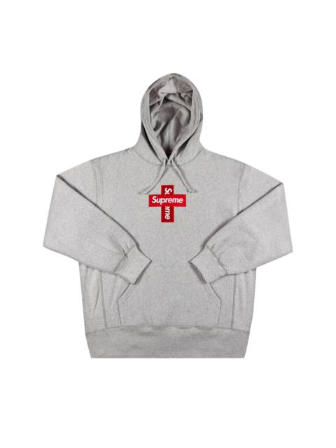 Supreme Supreme Cross Box Logo Hooded Sweatshirt 'Heather Grey
