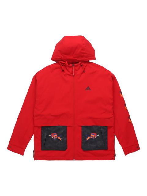 adidas Cny Jkt New Year's Edition Casual Sports Hooded Jacket Red GP1822