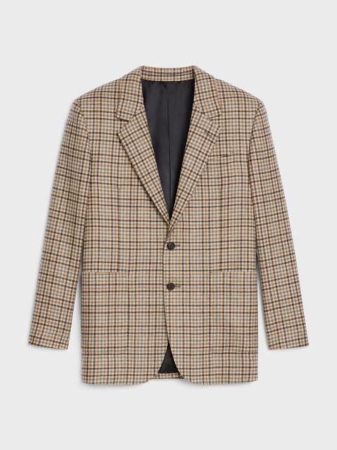 CELINE Jude jacket in Checked cashmere wool