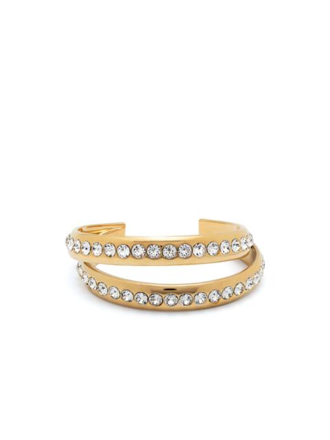 【関税&送料込】Amina Muaddi Vittoria Brass Cuff Bracelet Amina Muaddi Vittoria crystal-embellished Cuff Bracelet