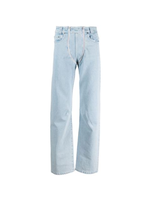GmbH straight-leg double-zip jeans