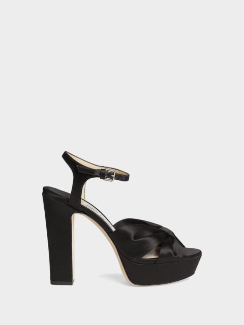 JIMMY CHOO 120mm Heloise Satin Platform Sandals