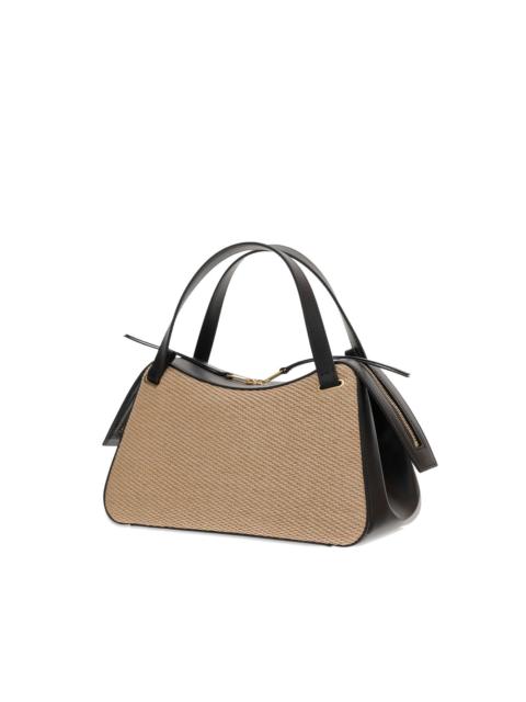 Jil Sander raffia-panelled tote bag