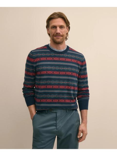 Brooks Brothers Supima® Cotton Fair Isle Sweater