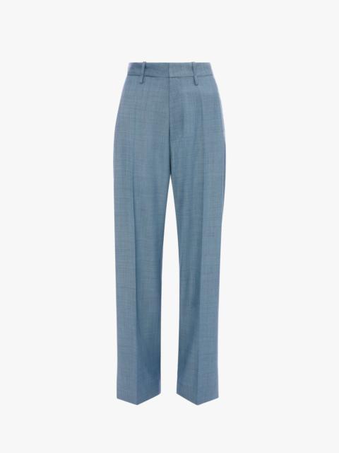 Victoria Beckham Curved Leg Trouser In Cloud Blue