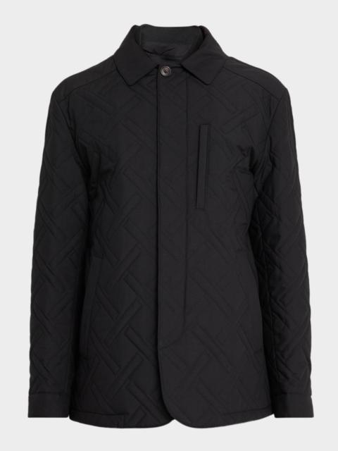 CORNELIANI Men & apos;s Geometric Quilted Jacket