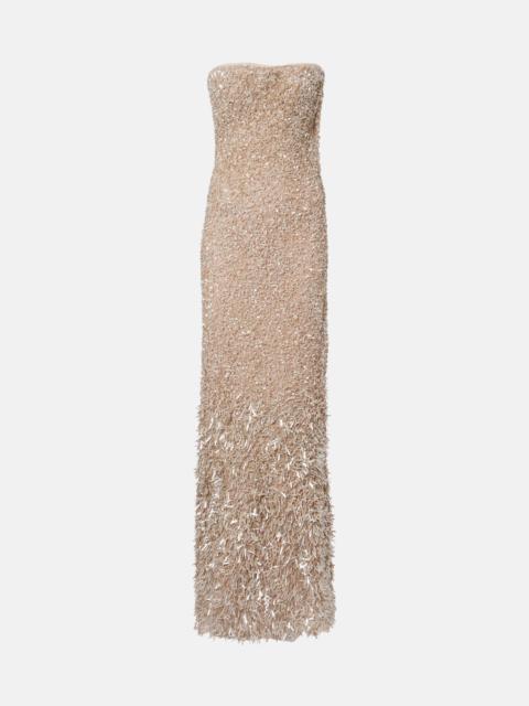 MARMAR HALIM Dailin embellished bustier gown
