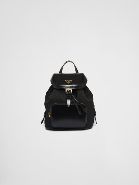 Prada Medium Re-Nylon and brushed leather backpack