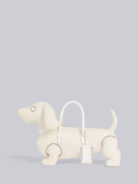 Thom Browne Off White Cotton Canvas Hector Bag