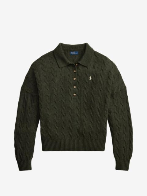 Polo Ralph Lauren cable-knit buttoned top