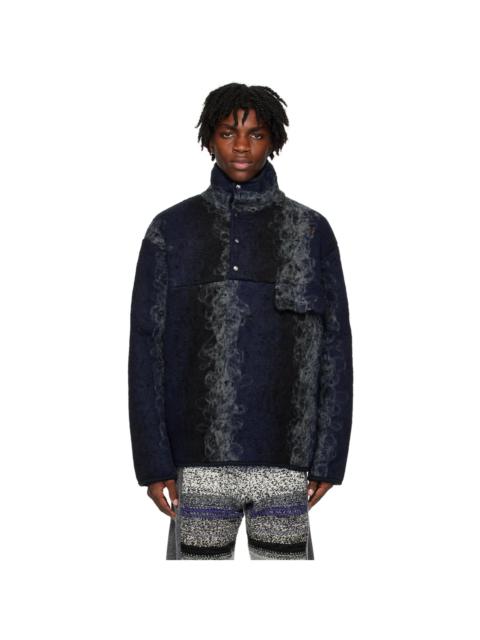 vitelli Navy Striped Turtleneck