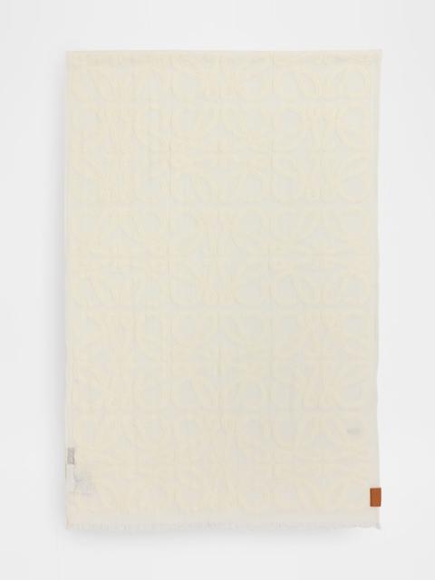 Loewe Anagram Fil Coupe Wool Silk Scarf